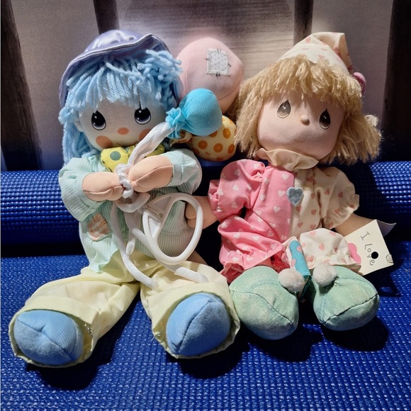 Adorable Plush Doll Set - Pink and Blue precious moment - Picture 2 of 5